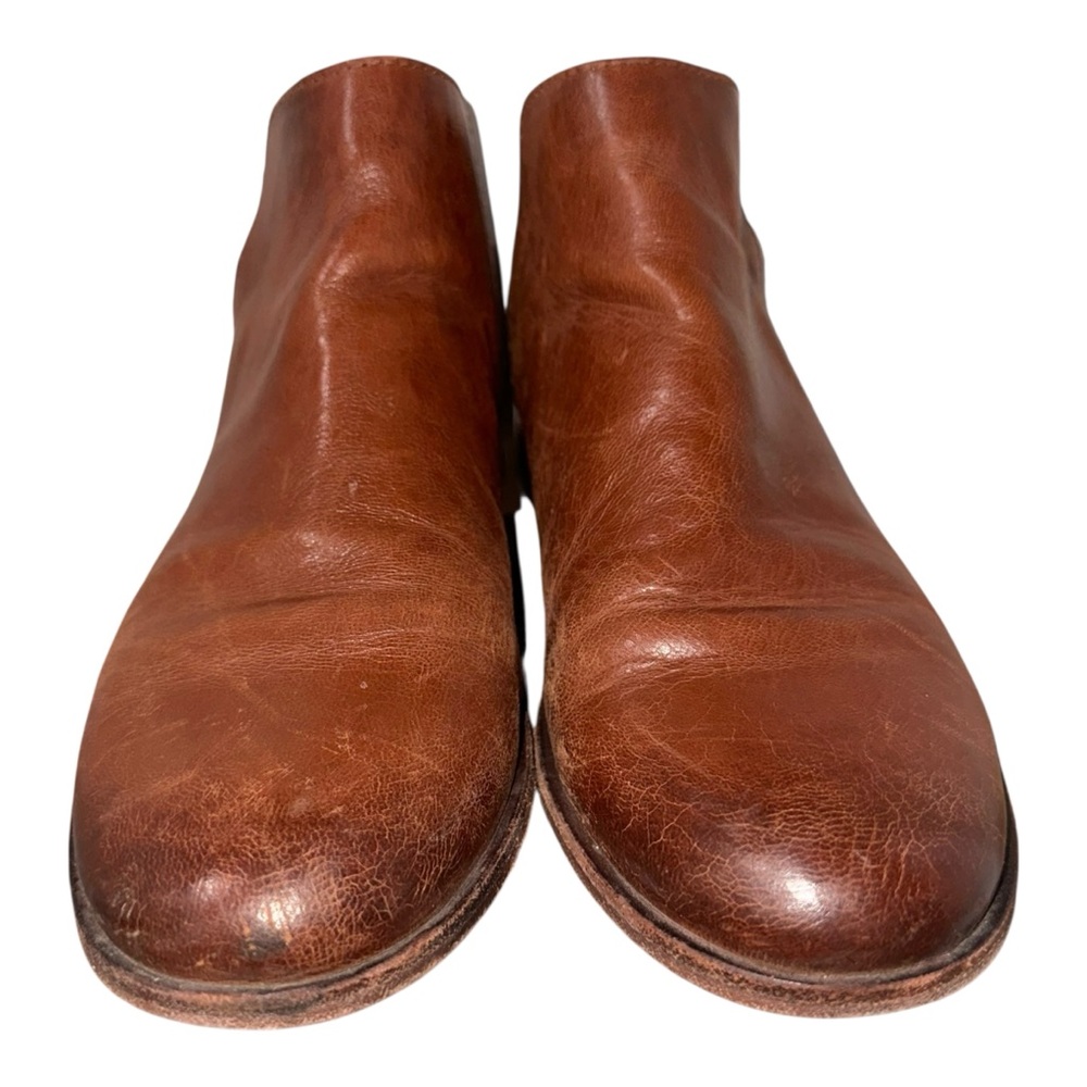 FRYE Elyssa Shootie Women's Ankle Booties Cognac Leather 10 Slip-On Short Boot - Picture 4 of 10